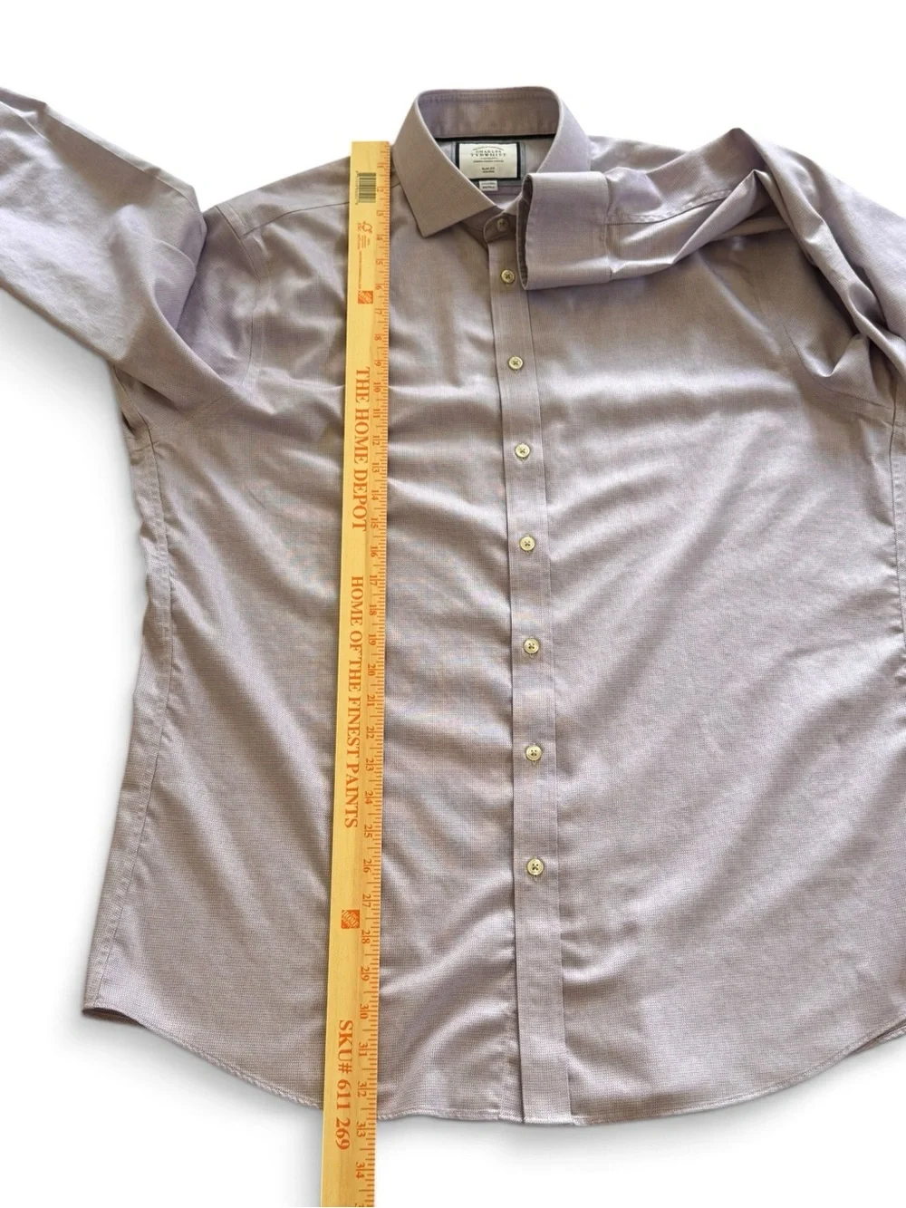 Charles Tyrwhitt Lilac Textured Dress Shirt - Slim Fit 17.5